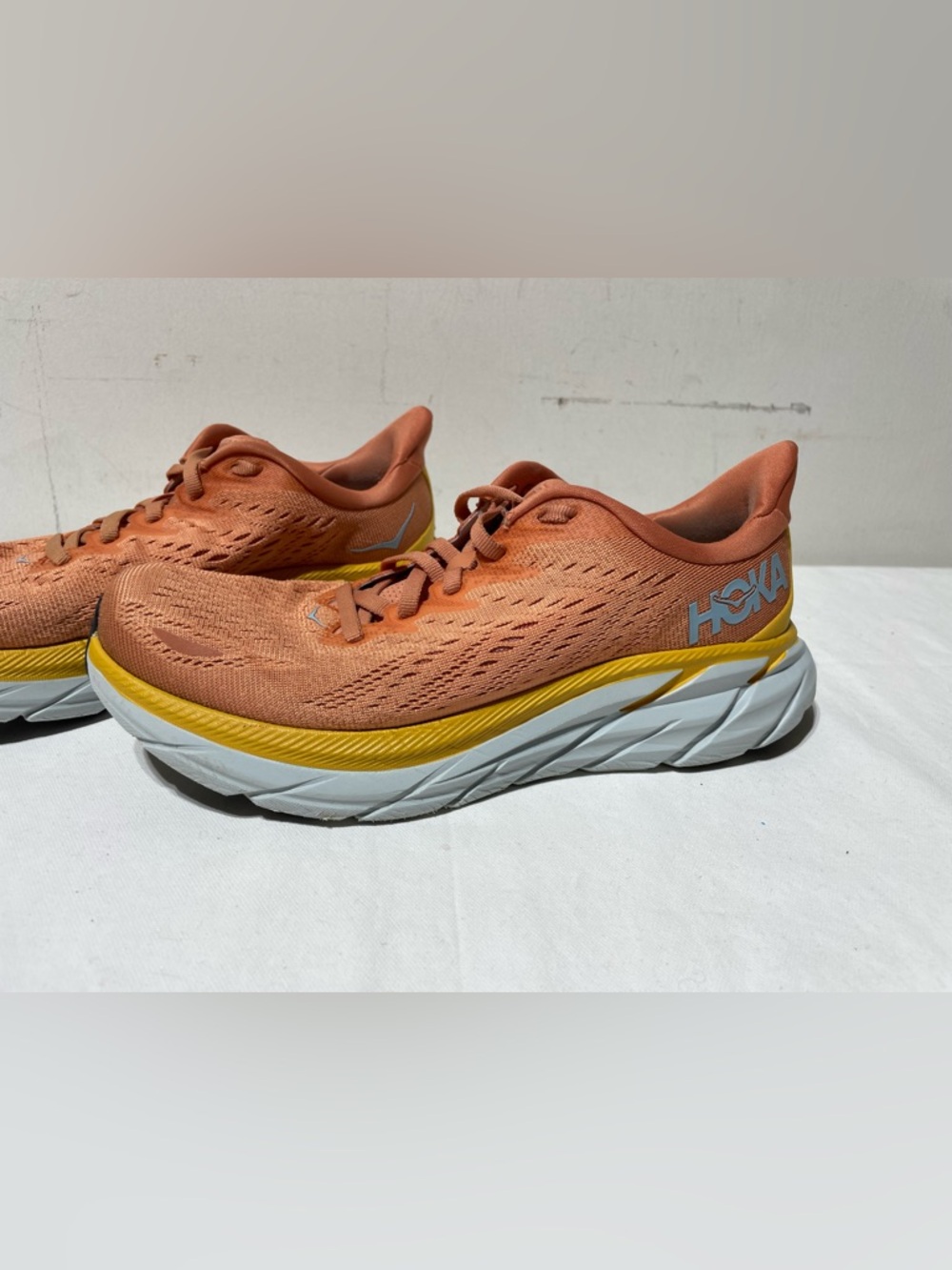 HOKA Clifton 8 Womens 7 Wide SBSCR Orange 1121375 Running Shoes Comfort - Picture 11 of 15